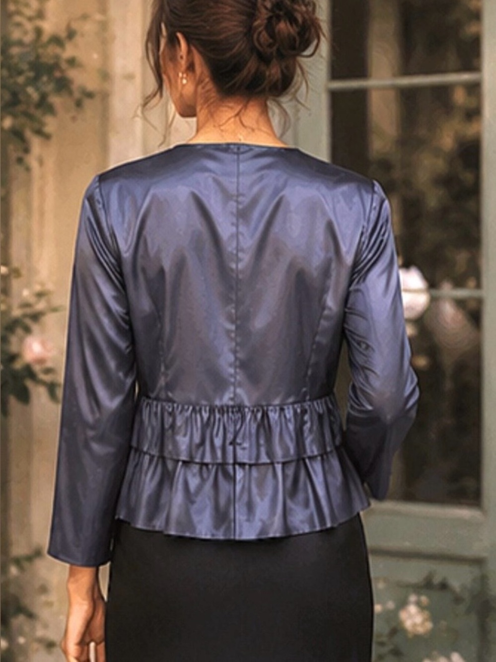 J. Crew Cascade Ruffle Silk Jacket - Picture 5 of 11